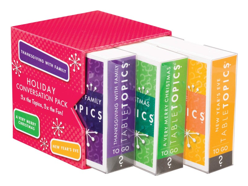 TableTopics Holiday Conversation Pack for Families, 120 Festive Conversation Cards for Thanksgiving, Christmas, & New Year's Eve, Family Bonding Game - Image 2